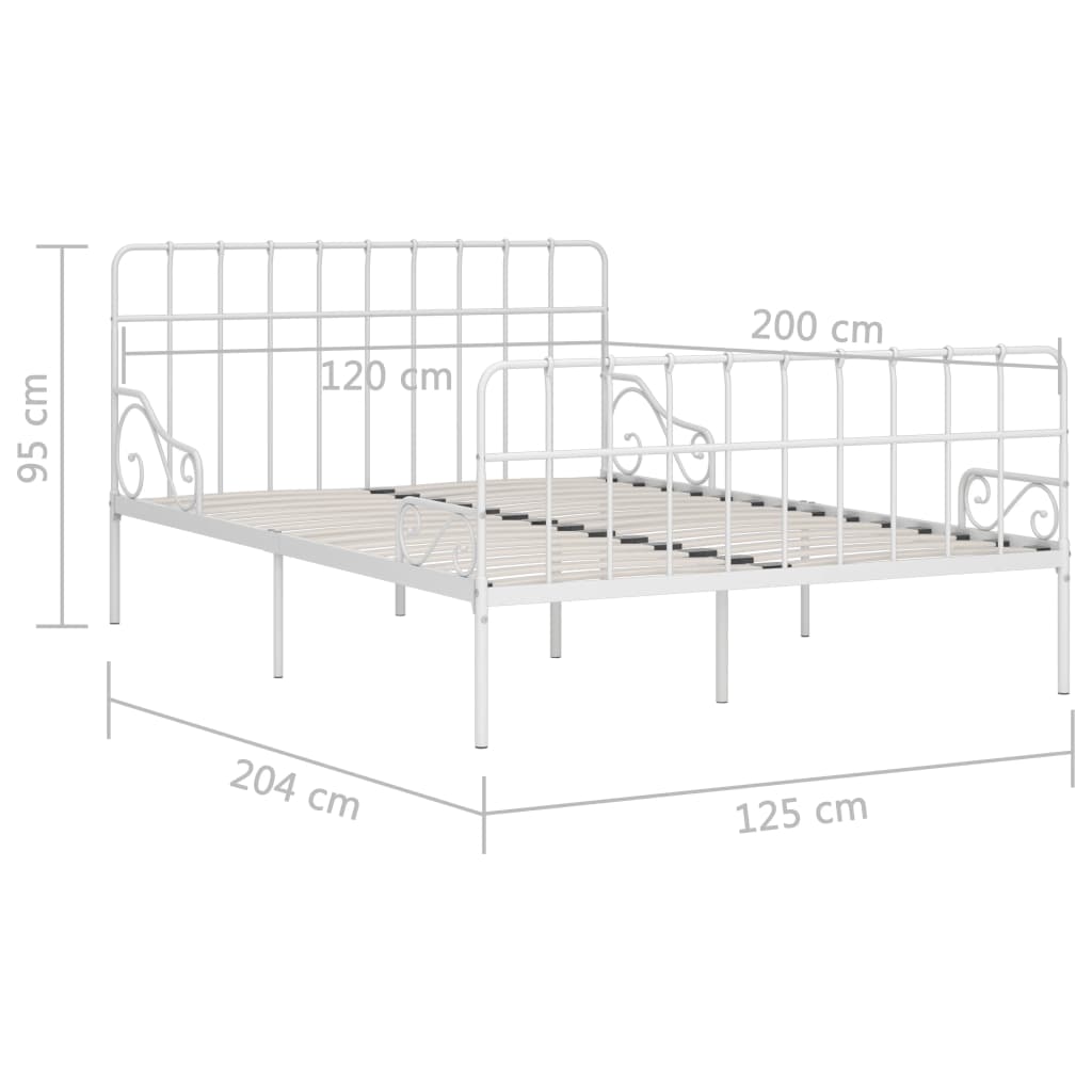 Giroletto con Doghe Bianco in Metallo 120x200 cm | homemem39