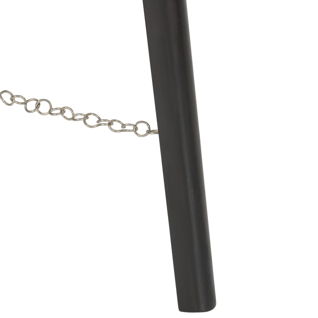 Lampada a Treppiede a Pavimento Nera in Legno di Mango 97 cm | homemem39