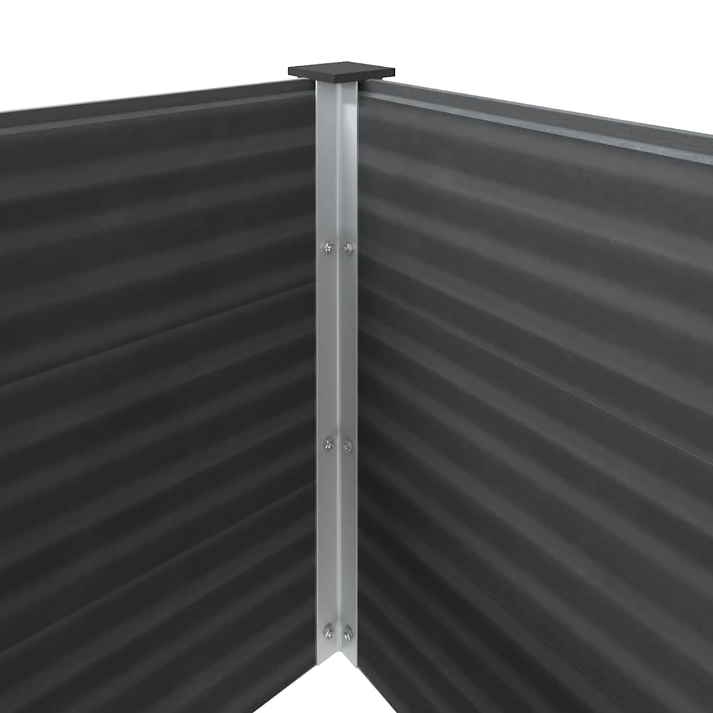 Letto Rialzato da Giardino 250x50x91 cm in WPC Grigio - homemem39