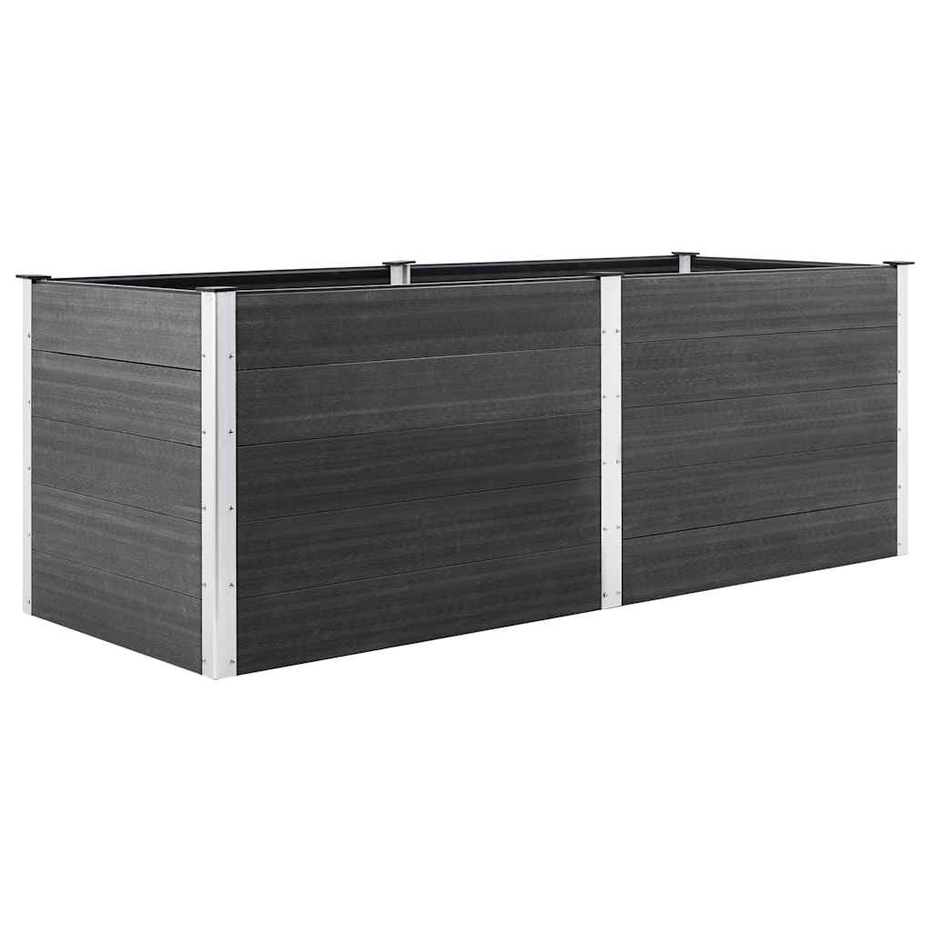 Letto Rialzato da Giardino 250x100x91 cm in WPC Grigio - homemem39
