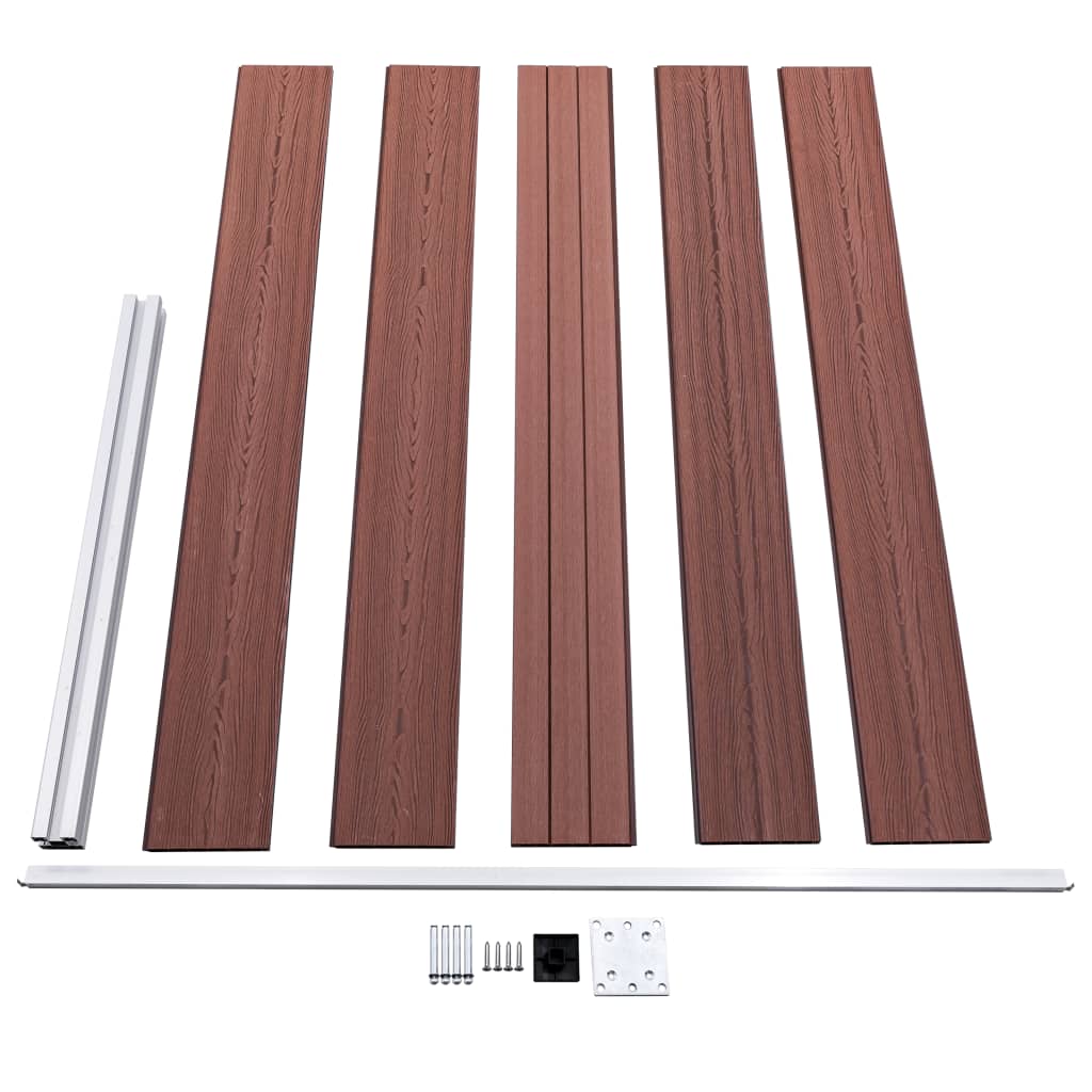 Pannello di Recinzione in WPC 175x105 cm Marrone - homemem39