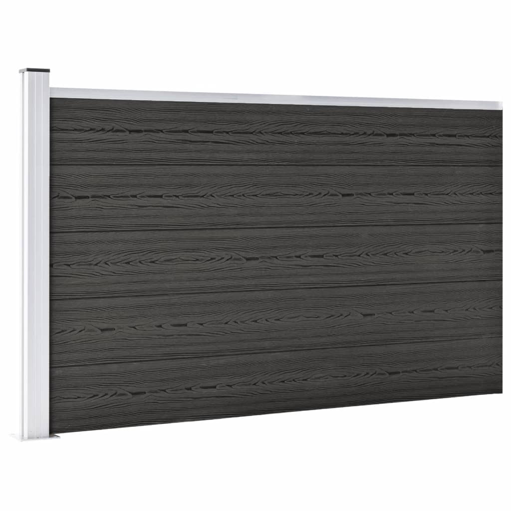 Pannello di Recinzione in WPC 175x105 cm Grigio - homemem39