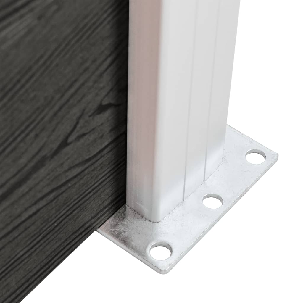 Pannello di Recinzione in WPC 175x105 cm Grigio - homemem39