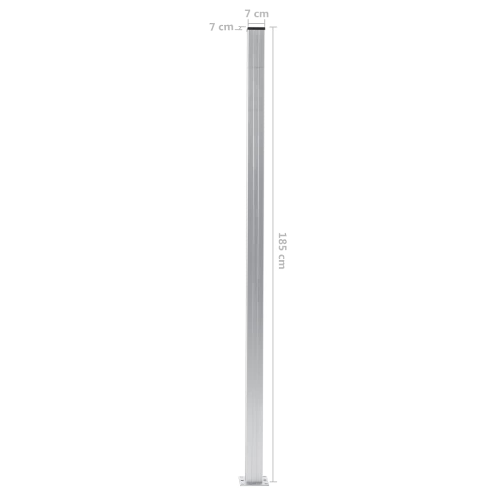 Pali per Recinzione 2 pz in Alluminio 185 cm | homemem39
