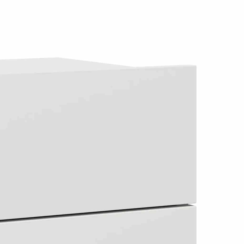 Comodino Bianco 40x30x30 cm in Legno Multistrato - homemem39