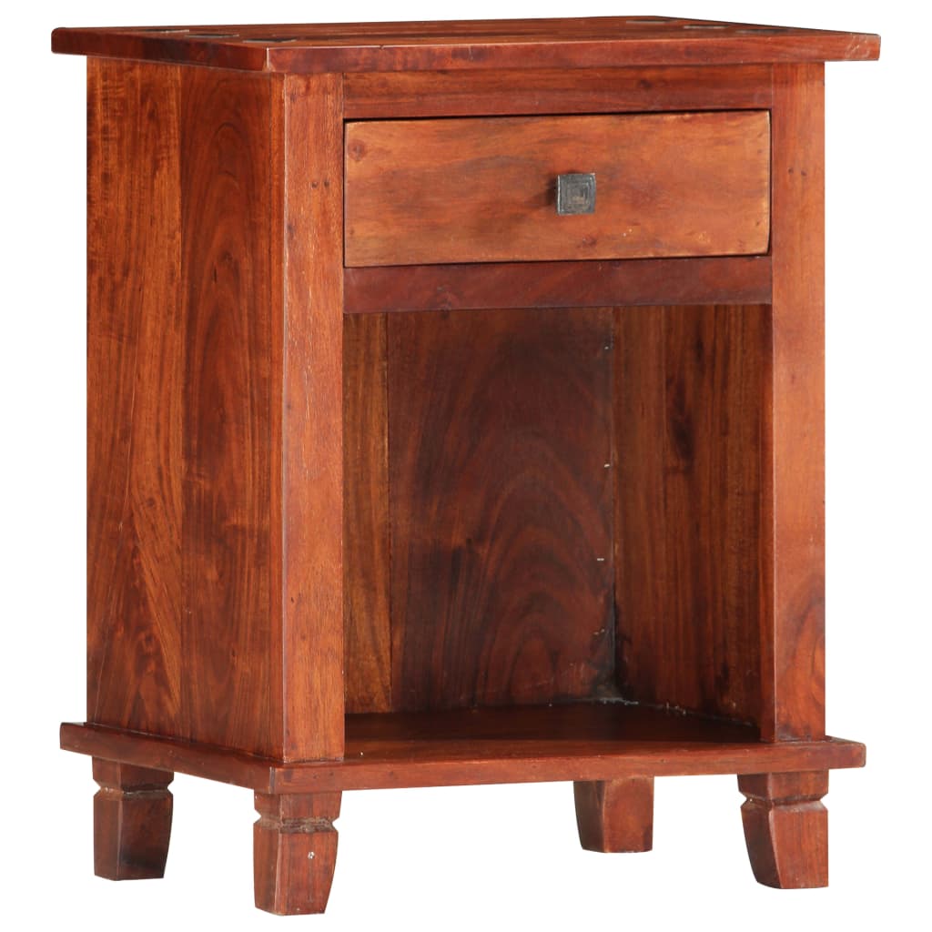 Comodino 40x30x50 cm in Legno Massello di Acacia | homemem39