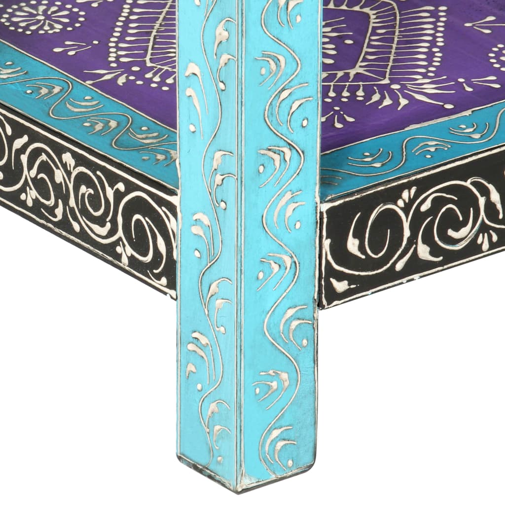 Tavolo Consolle Dipinto a Mano 80x35x75 cm in Legno di Mango - homemem39