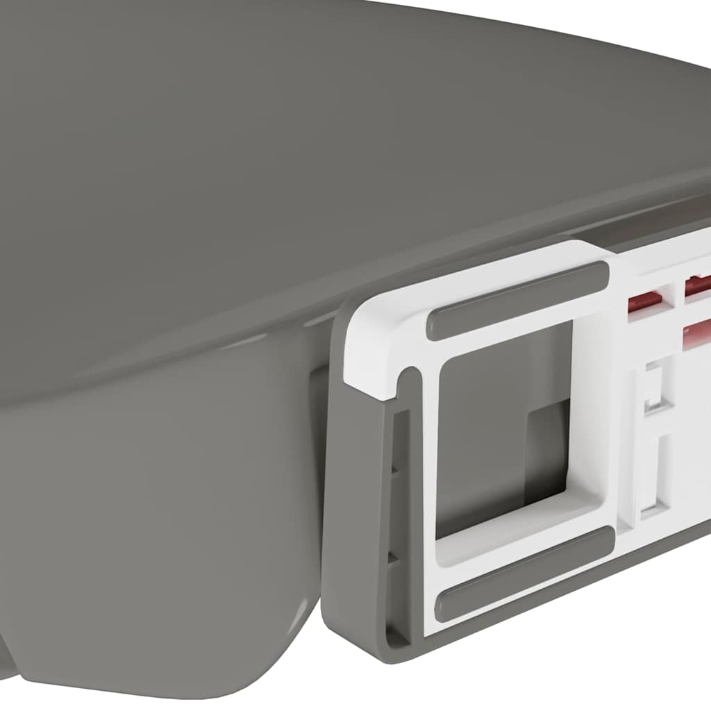 Copriwater Chiusura Ammortizzata e Sgancio Rapido Grigio Ovale