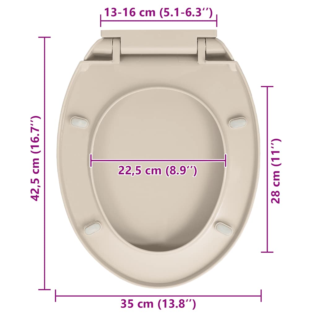 Tavoletta WC a Chiusura Ammortizzata Albicocca Ovale | homemem39