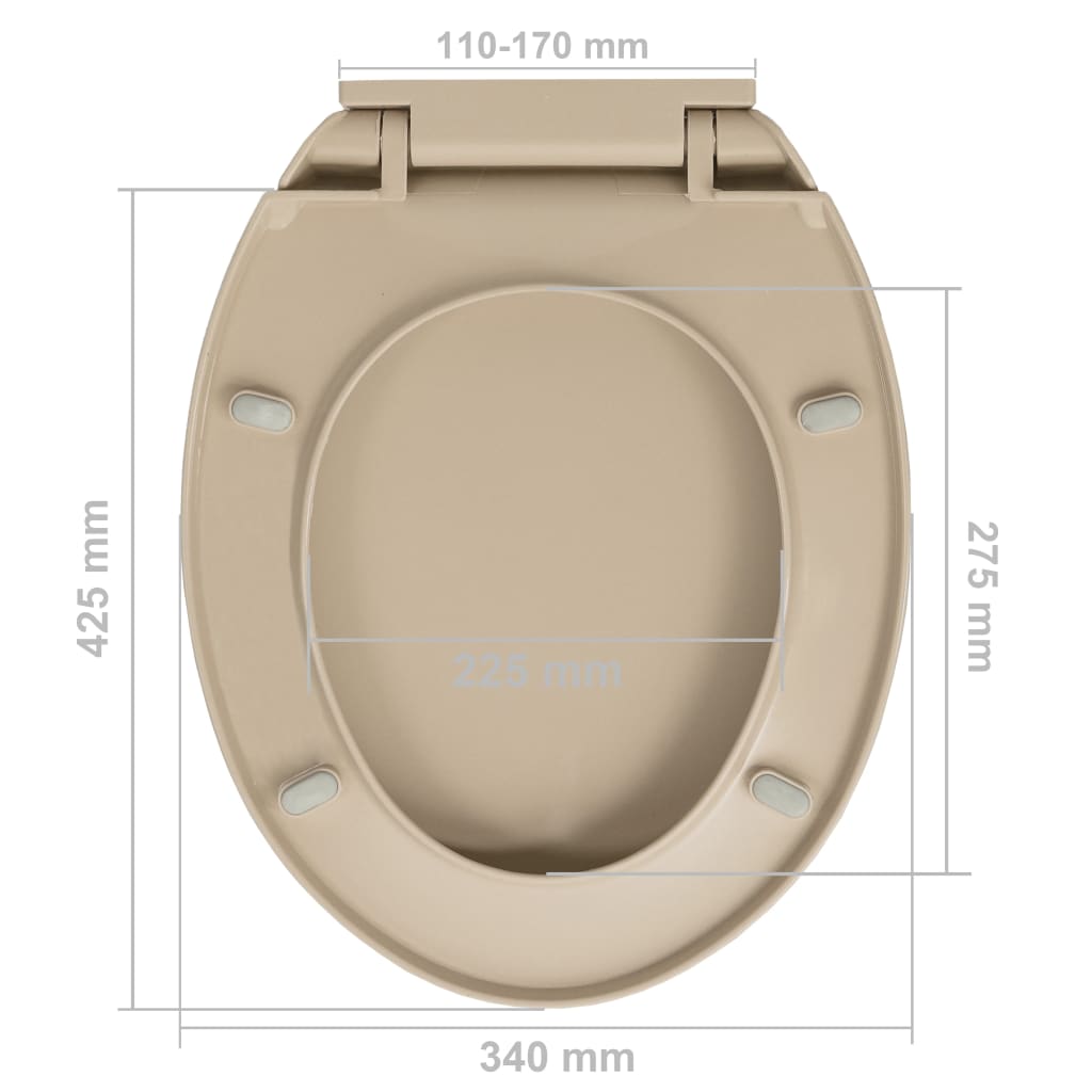 Copriwater Chiusura Ammortizzata e Sgancio Rapido Beige Ovale | homemem39