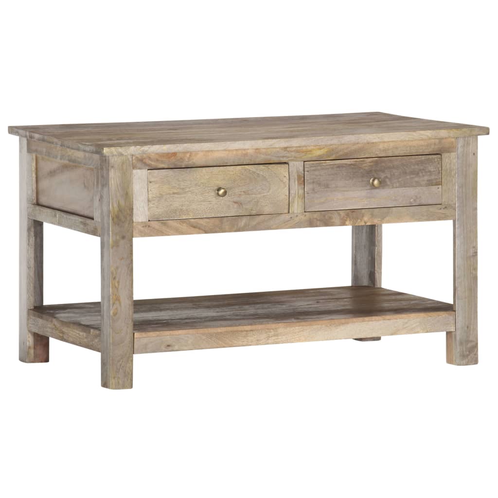 Tavolino da Salotto 82x52x47 cm in Legno Massello di Mango | homemem39