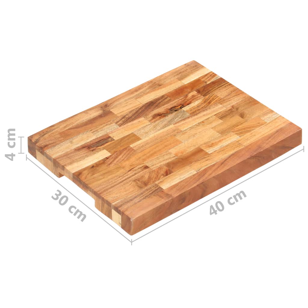 Tagliere 40x30x4 cm in Legno Massello di Acacia - homemem39