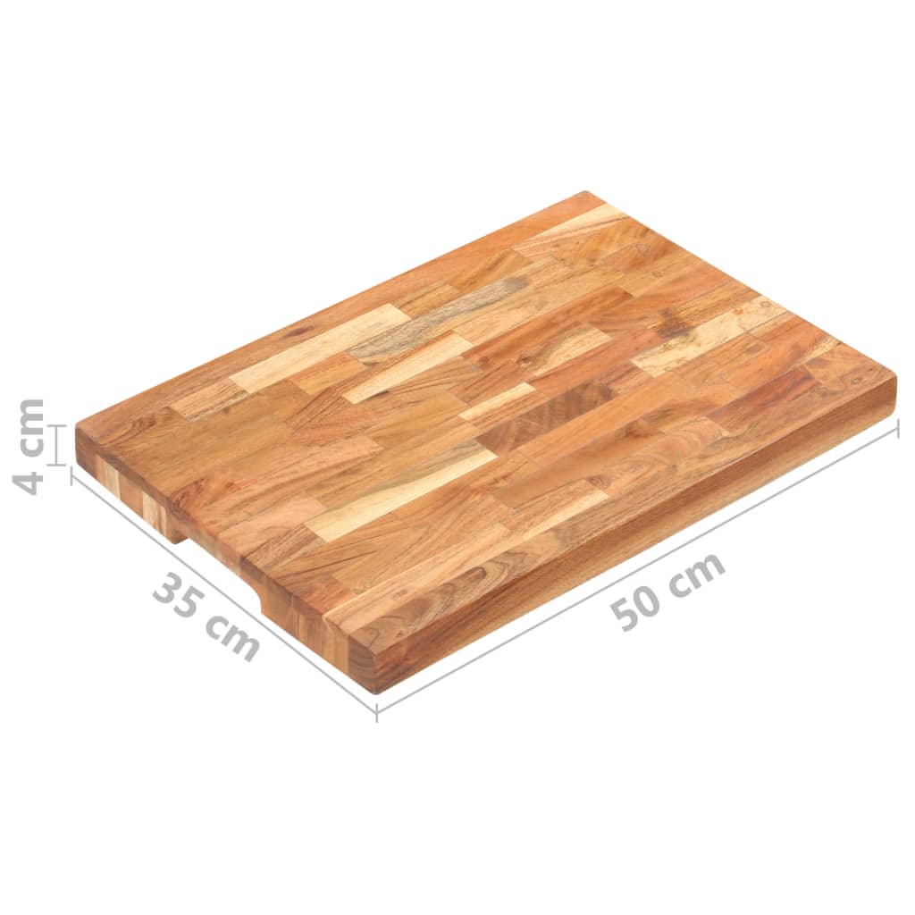 Tagliere 50x35x4 cm in Legno Massello di Acacia - homemem39