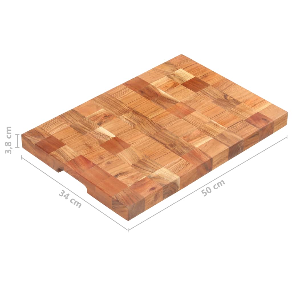 Tagliere 50x34x3,8 cm in Legno Massello di Acacia - homemem39