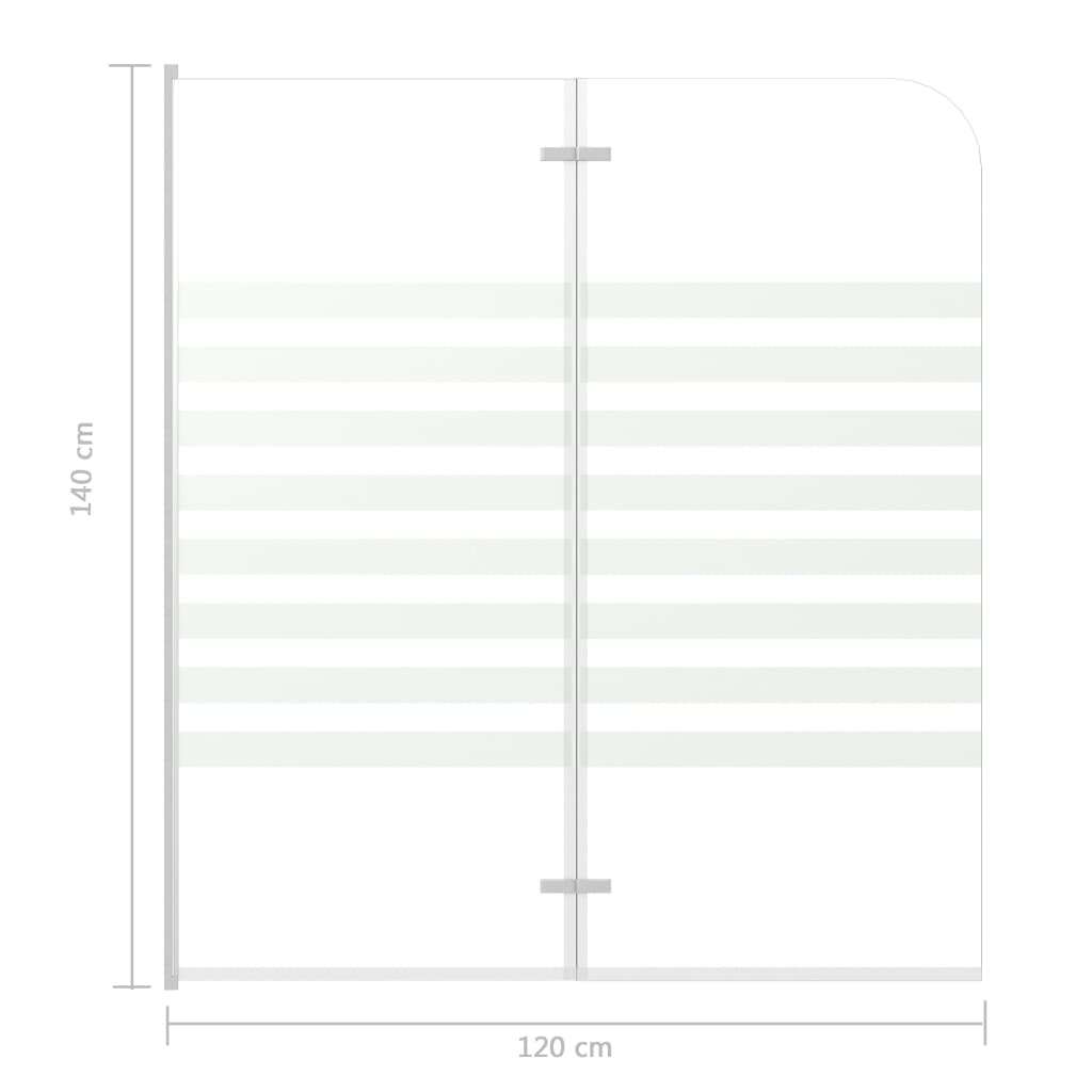 Cabina da Bagno 120x140 cm in Vetro Temperato a Righe | homemem39