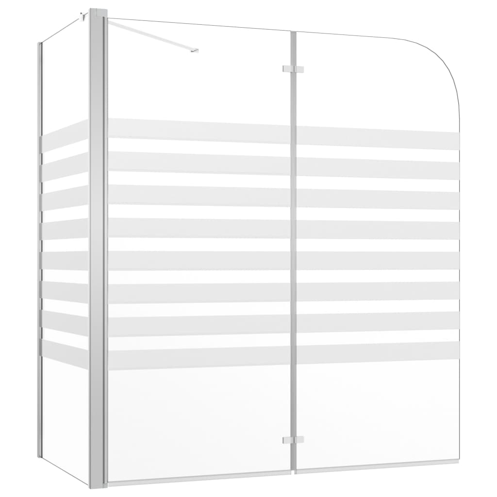 Cabina da Bagno 120x68x130 cm in Vetro Temperato a Righe - homemem39