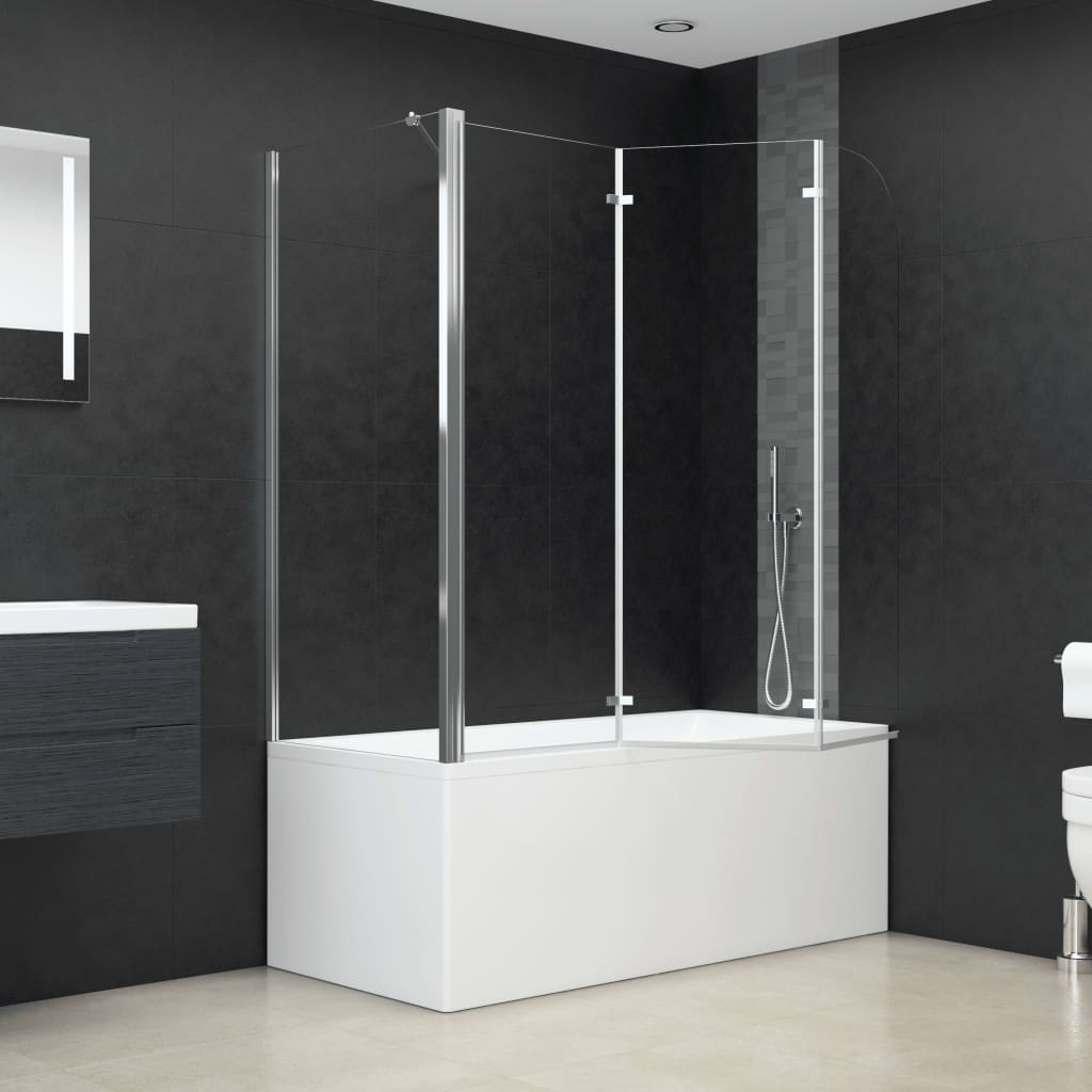 Cabina da Bagno 120x69x130 cm in Vetro Temperato Trasparente - homemem39