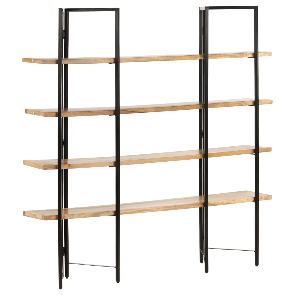 Libreria a 4 Livelli 160x35x160 cm in Legno Massello di Mango | homemem39