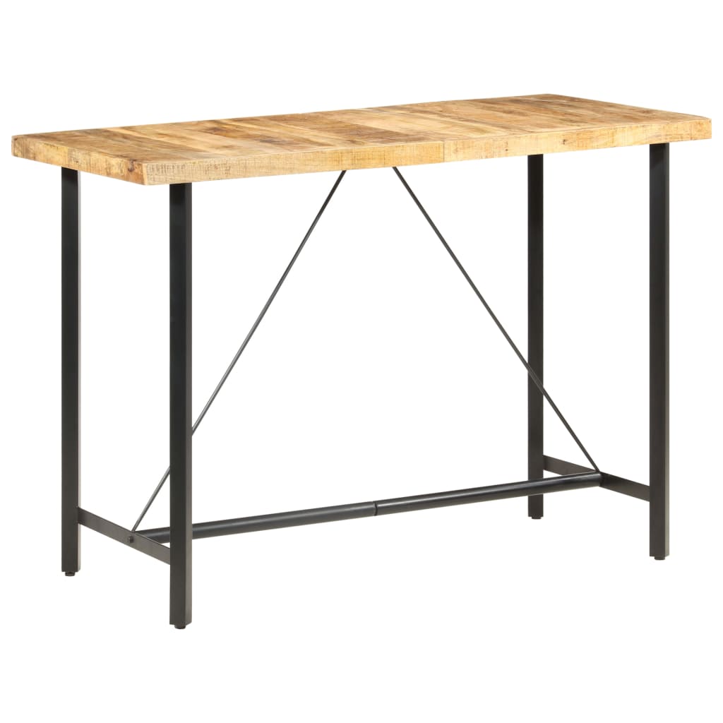 Tavolo da Bar 150x70x107 cm in Legno Ruvido di Mango