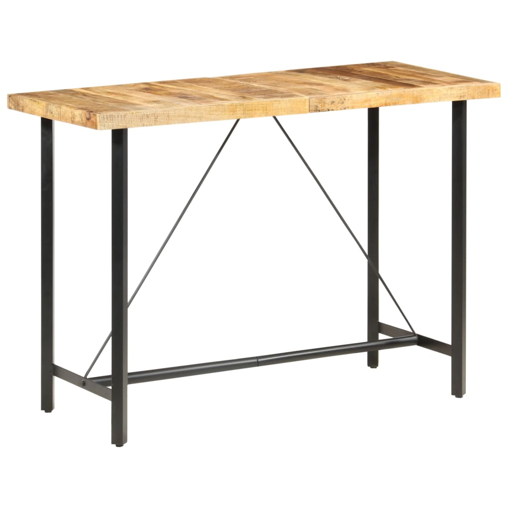 Tavolo da Bar 150x70x107 cm in Legno Ruvido di Mango - homemem39