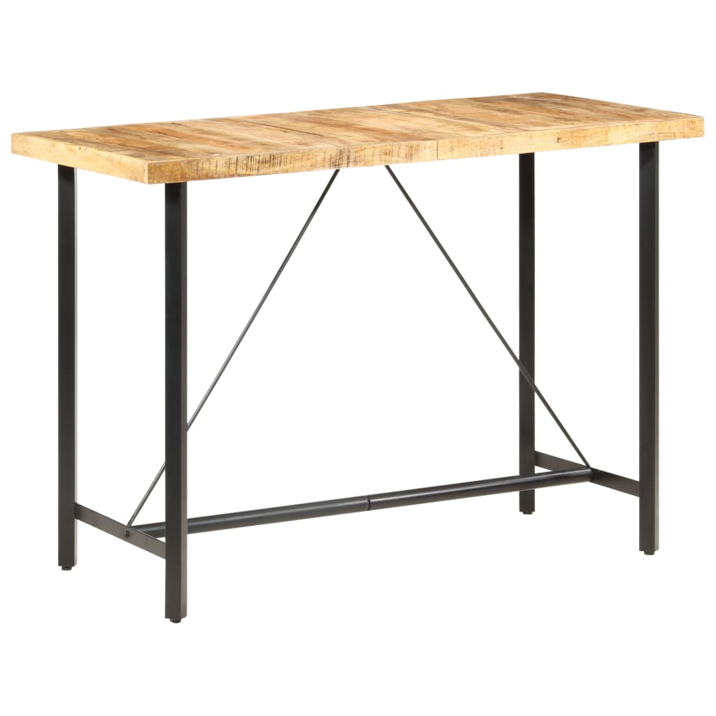Tavolo da Bar 150x70x107 cm in Legno Ruvido di Mango - homemem39
