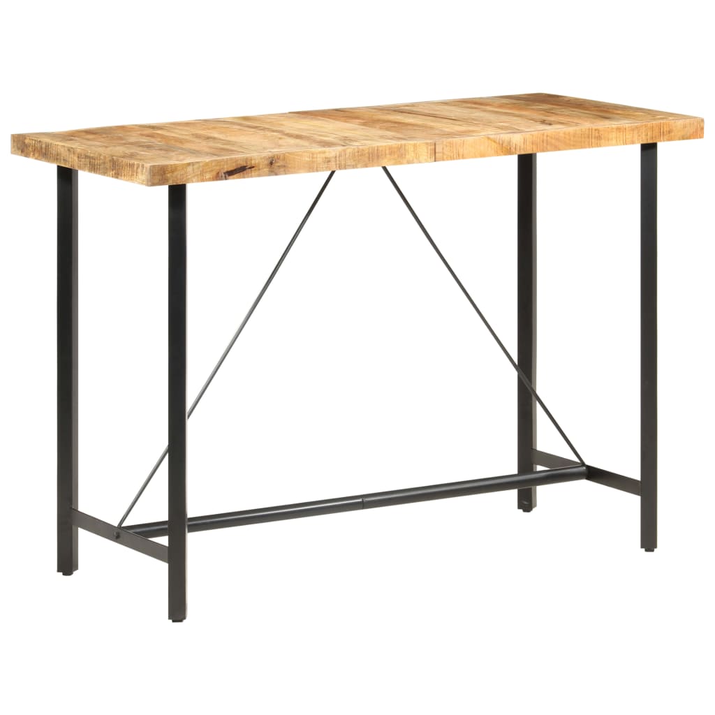 Tavolo da Bar 150x70x107 cm in Legno Ruvido di Mango - homemem39