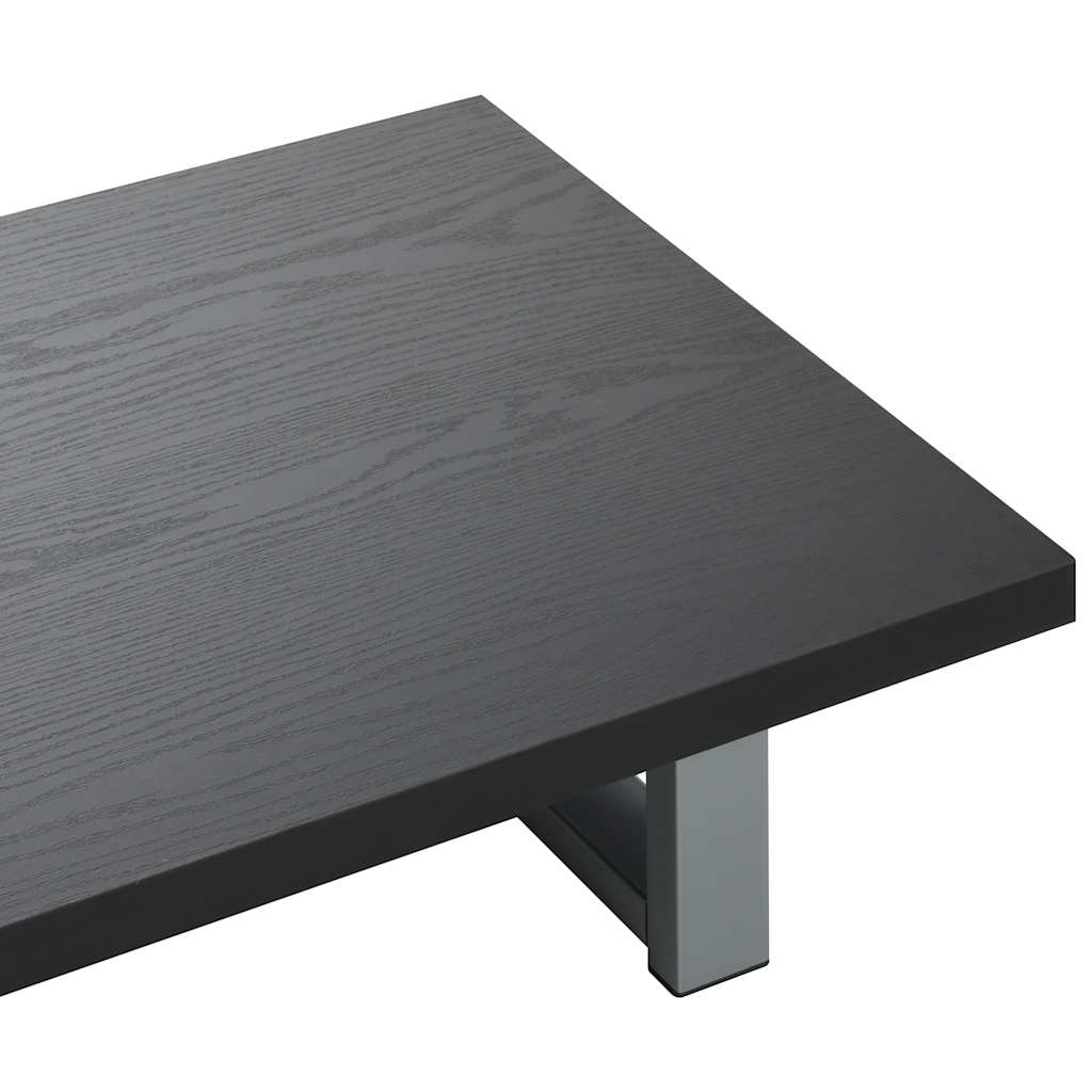 Set Mobili da Bagno 2 pz Ceramica Nero | homemem39