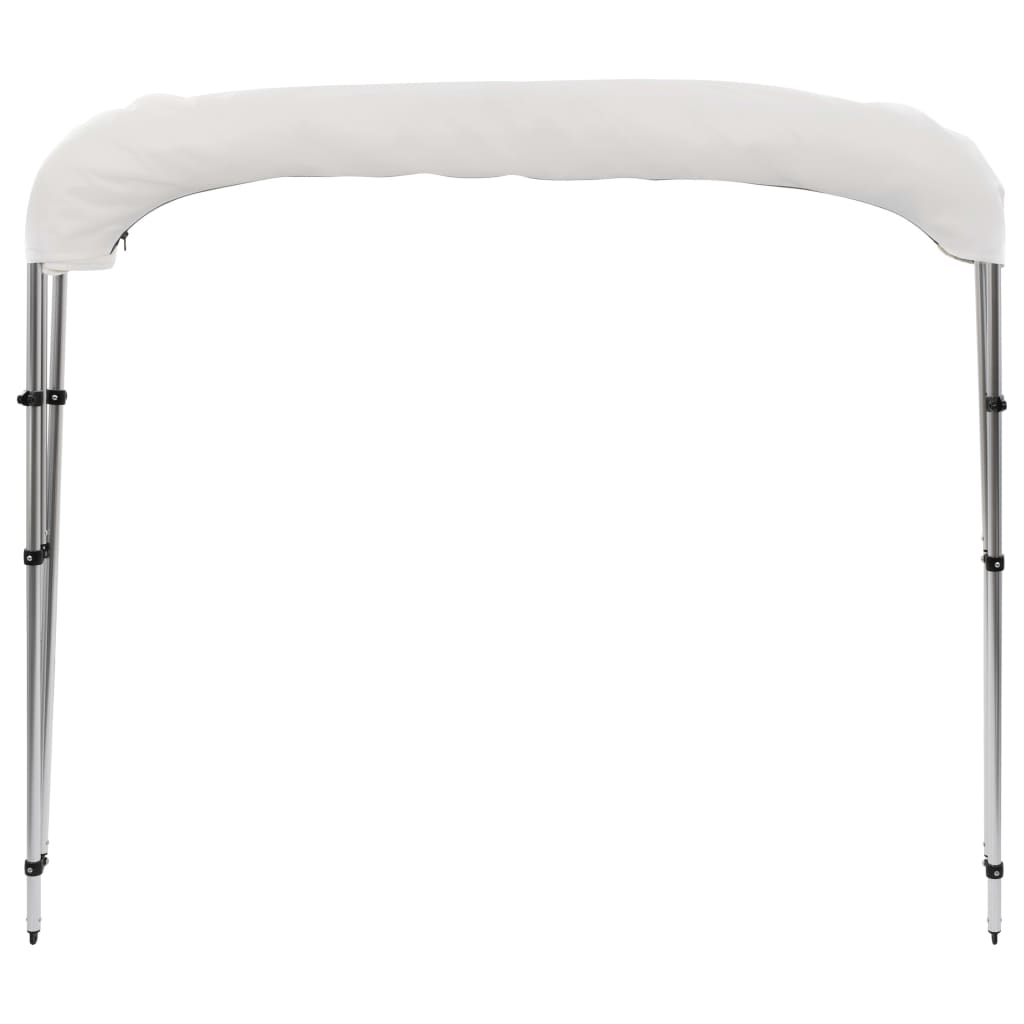 Bimini di Prua con Tendalino a 3 Archi Bianco 183x140x137 cm - homemem39