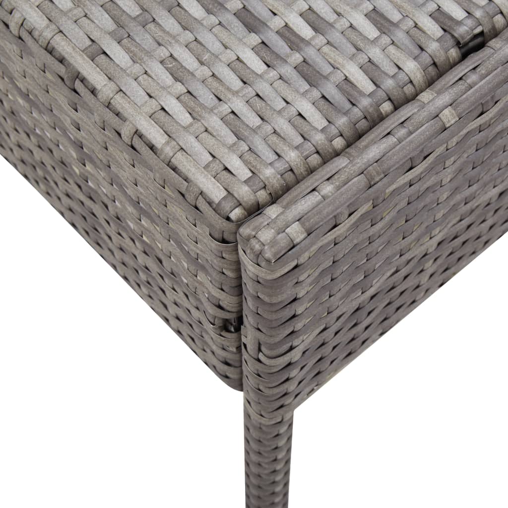 Set Divani da Giardino 5 pz con Cuscini in Polyrattan Grigio | homemem39