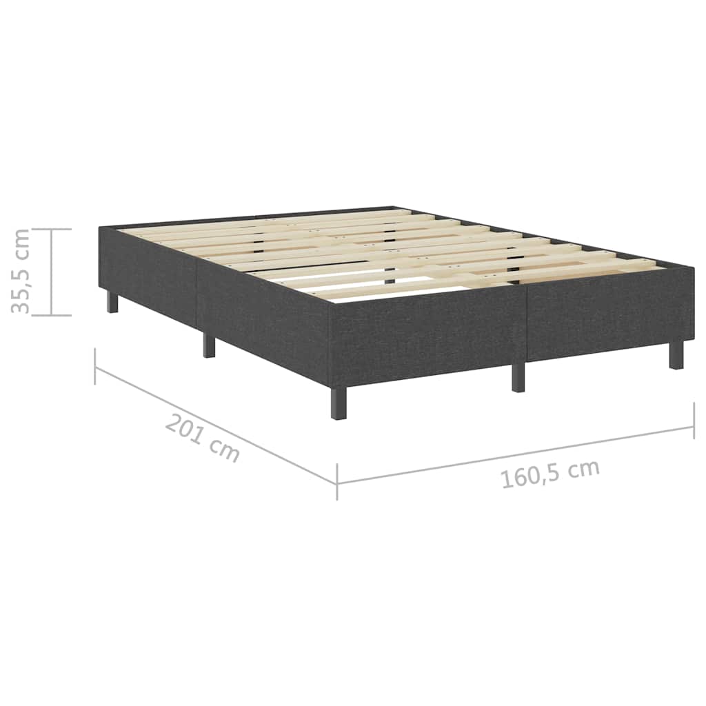 Letto a Molle Grigio in Tessuto 160x200 cm | homemem39
