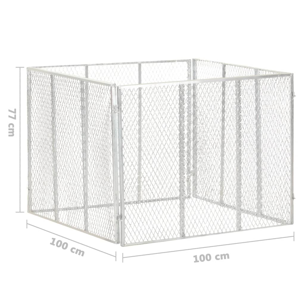 Compostiera da Giardino 100x100x77 cm in Ferro Zincato | homemem39