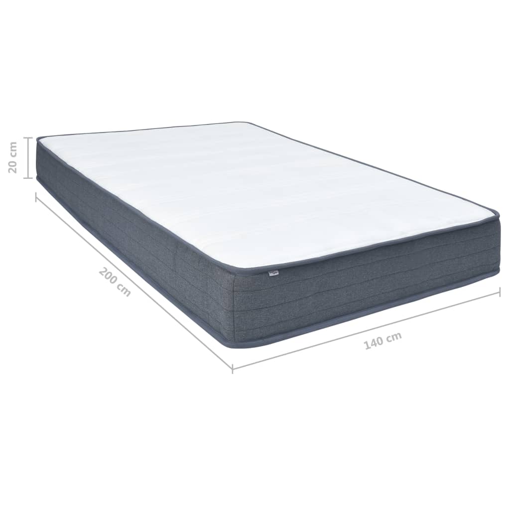 Materasso per Letto box spring Rigidità Media 200x140x20 cm | homemem39