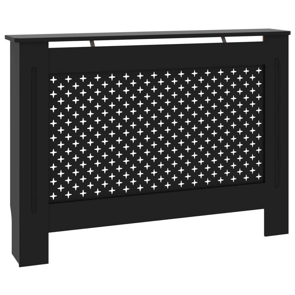 Copertura per Radiatore Nera 112x19x81,5 cm in MDF - homemem39