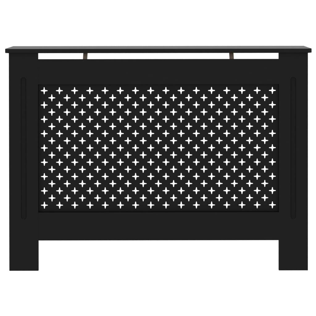 Copertura per Radiatore Nera 112x19x81,5 cm in MDF - homemem39