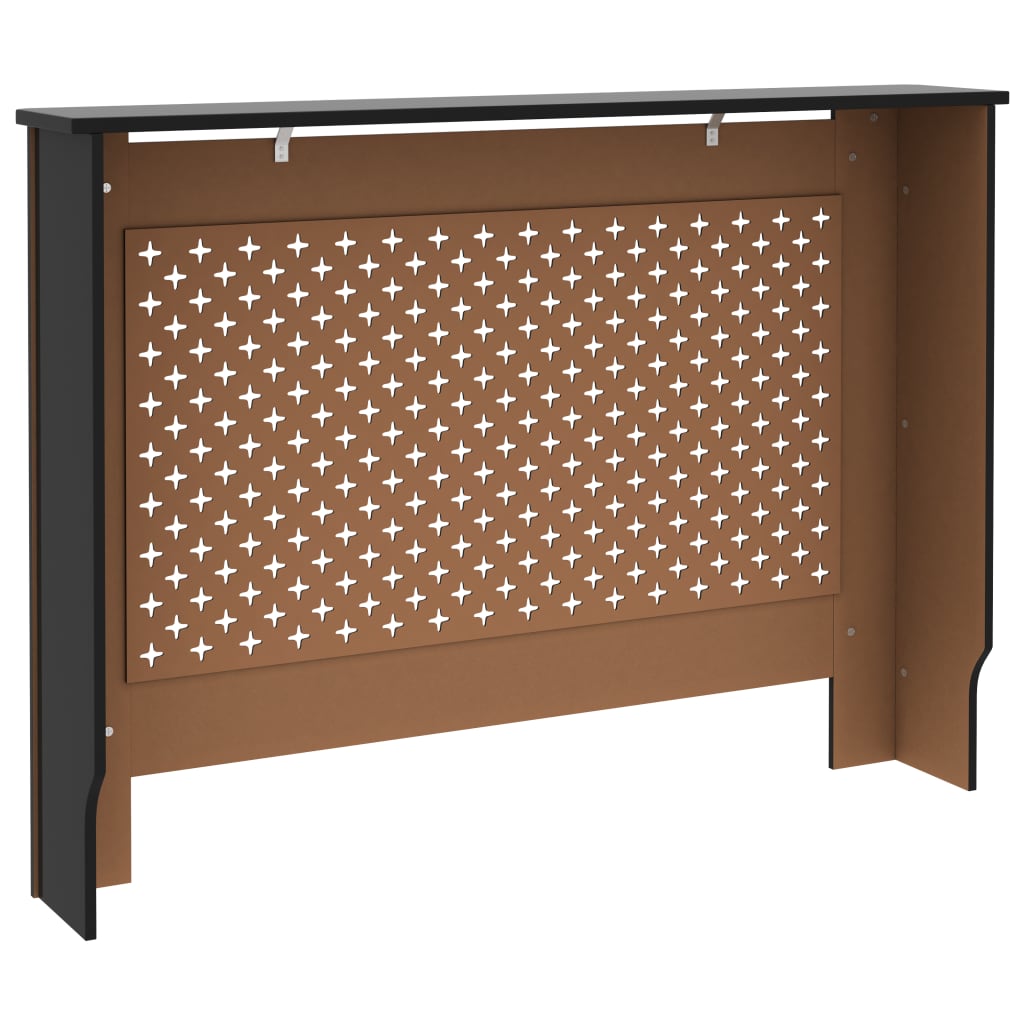 Copertura per Radiatore Nera 112x19x81,5 cm in MDF - homemem39