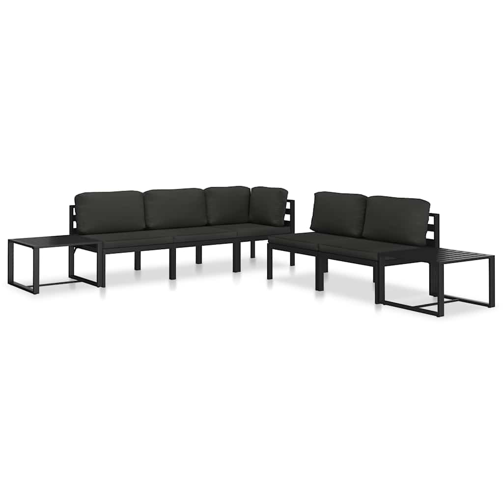Divano Centrale Modulare 1 pz con Cuscini Alluminio Antracite | homemem39