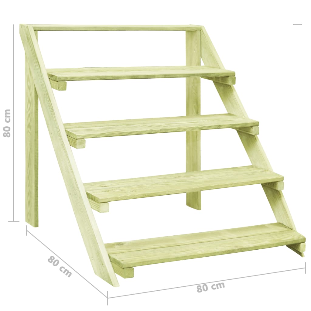 Piedistallo per Piante 80x80x80 cm Legno di Pino Impregnato - homemem39