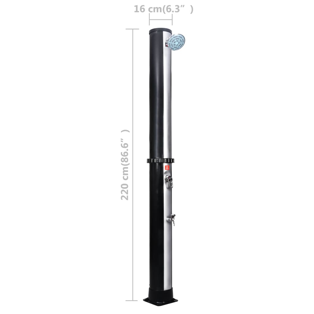 Outdoor Doccia Solare da Giardino con Soffione e Rubinetto 40 L - homemem39