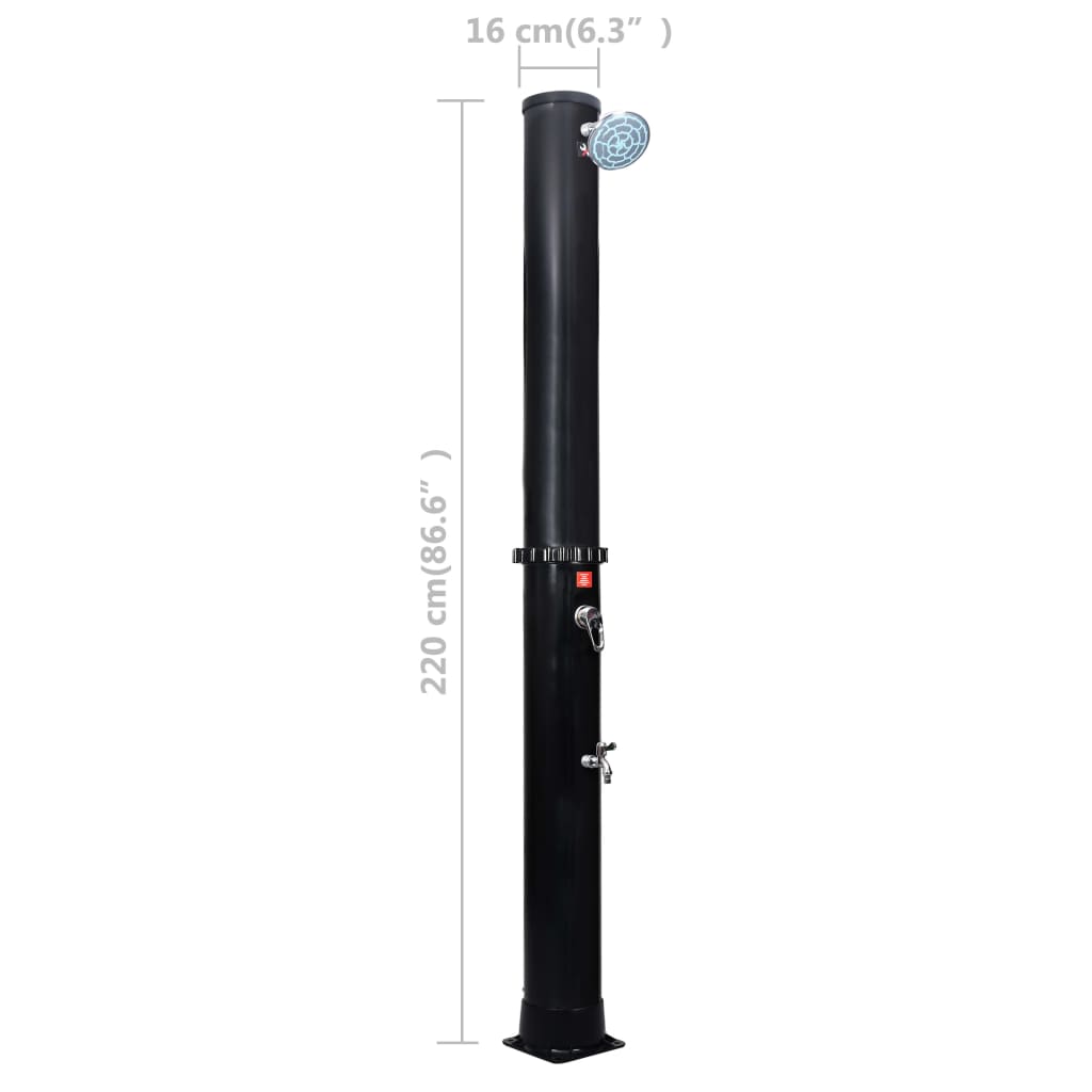 Outdoor Doccia Solare da Giardino con Soffione e Rubinetto 40 L - homemem39