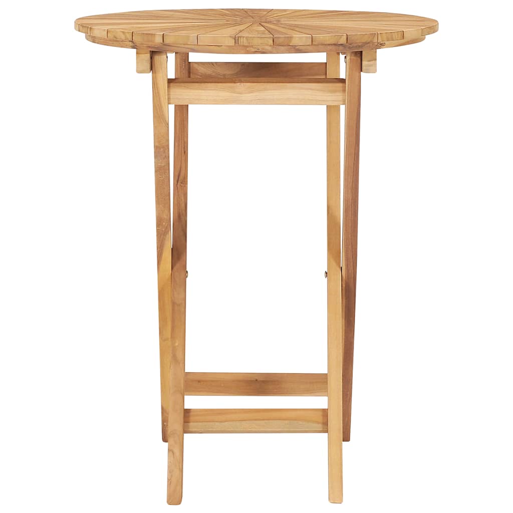 Tavolo da Giardino Pieghevole Ø 60 cm Legno Massello di Teak - homemem39