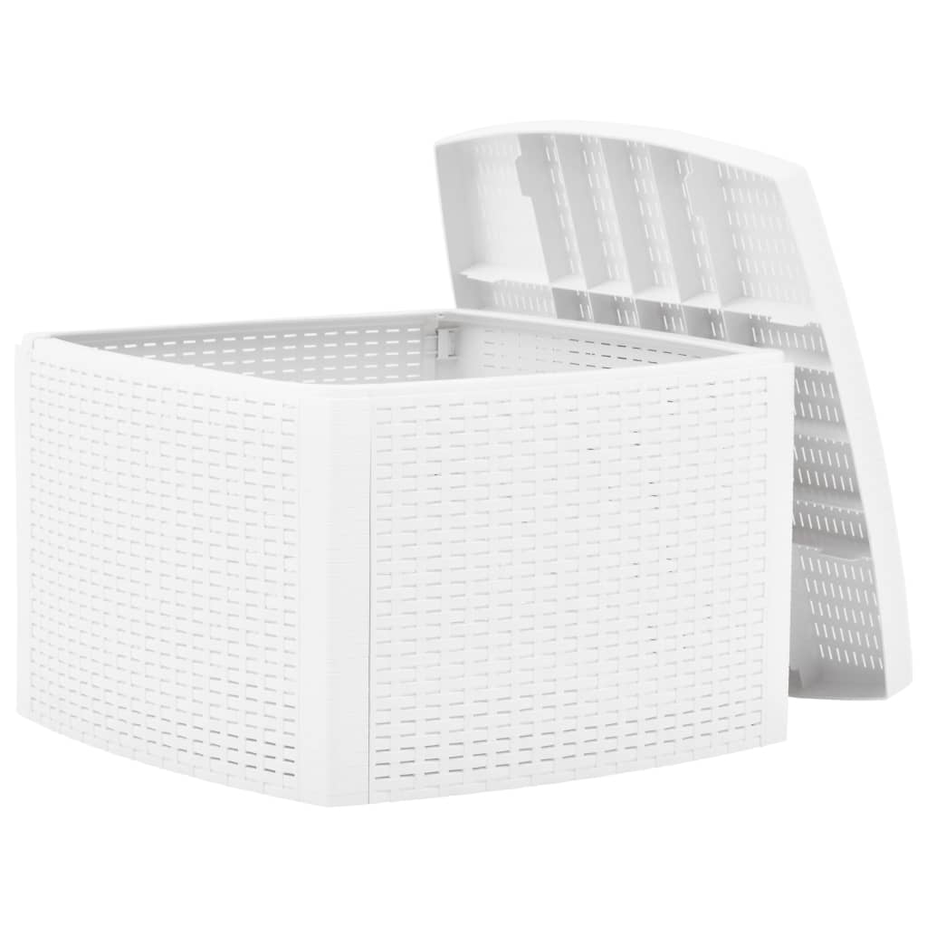 Tavolino Bianco 54x54x36,5 cm in Plastica - homemem39