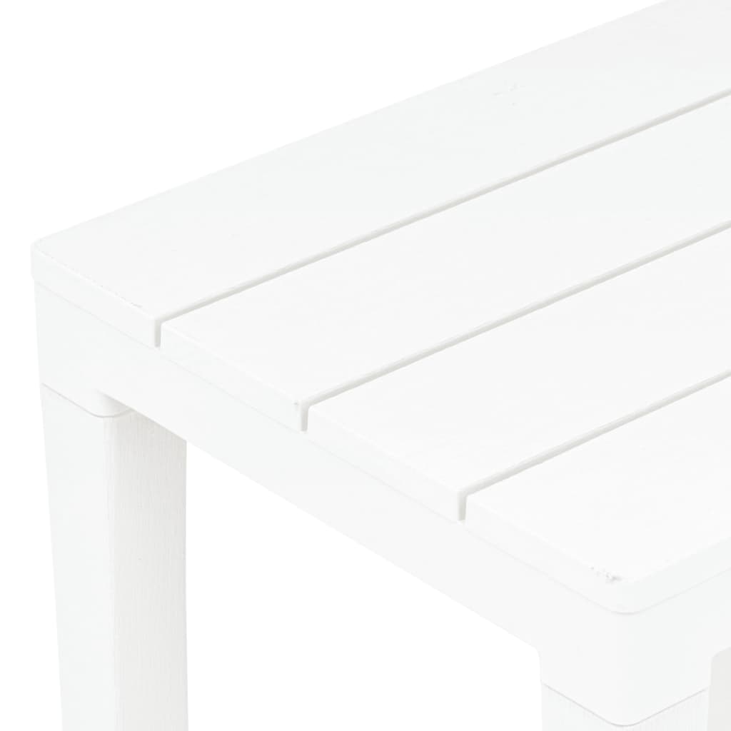 Tavolo da Giardino con 2 Panche in Plastica Bianco | homemem39