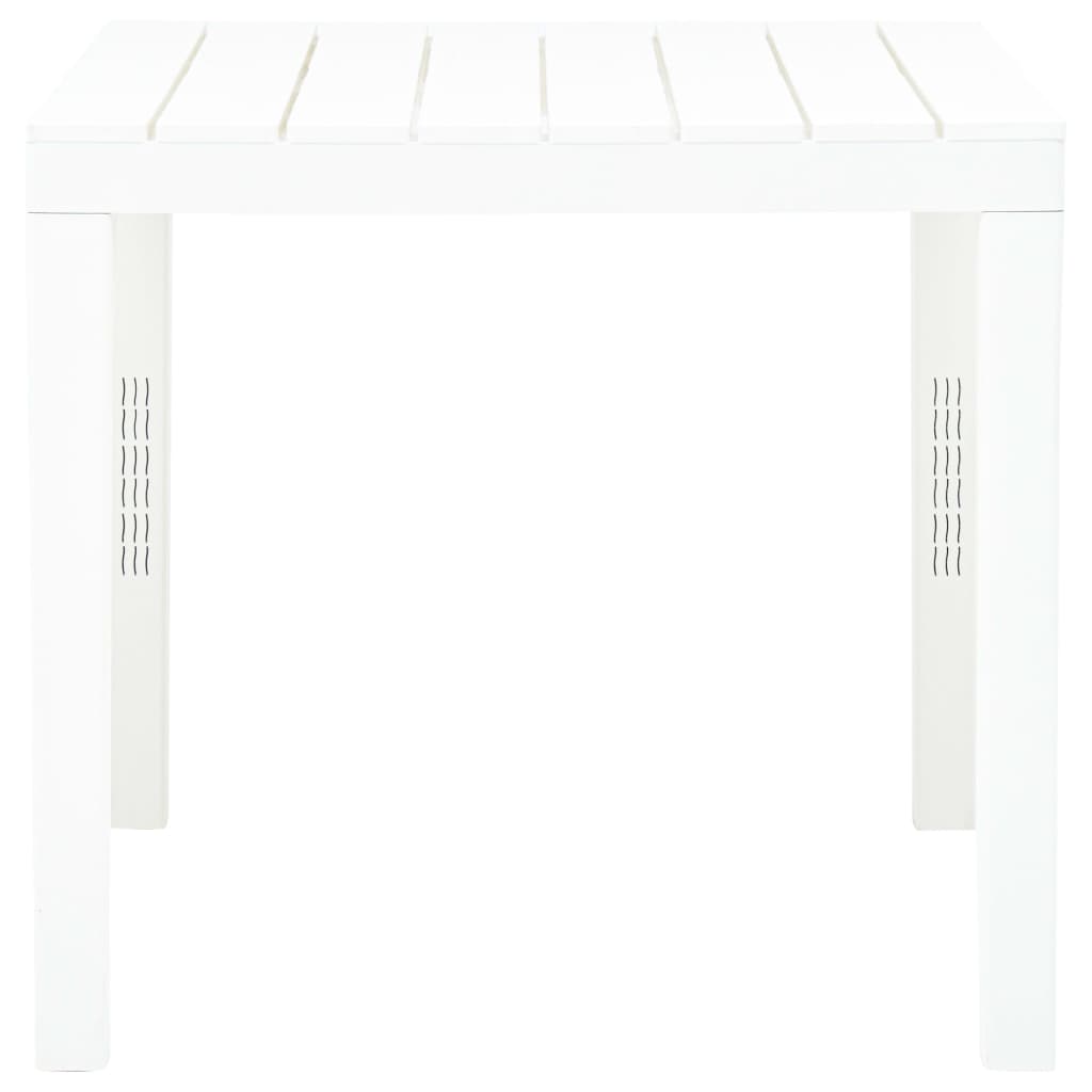 Tavolo da Giardino Bianco 78x78x72 cm in Plastica - homemem39