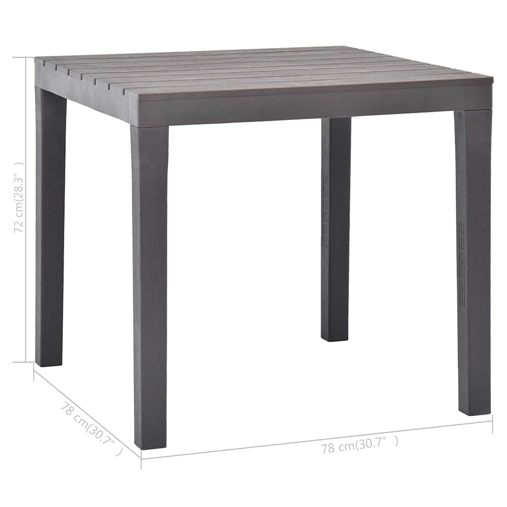 Tavolo da Giardino Mocca 78x78x72 cm in Plastica | homemem39