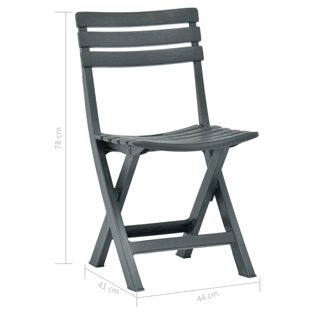 Sedie da Giardino Pieghevoli 2 pz in Plastica Verde | homemem39