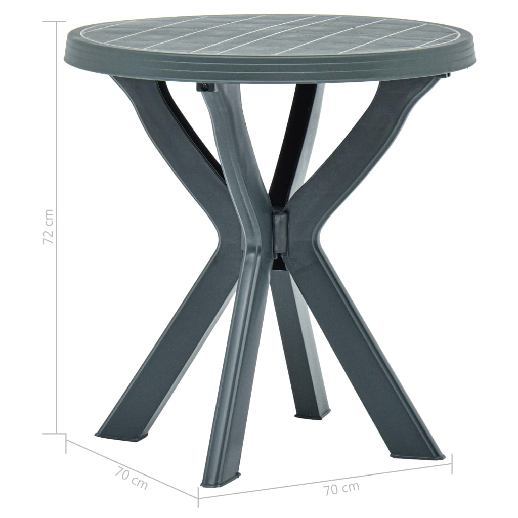 Tavolo da Bistrot Verde Ø70 cm in Plastica - homemem39