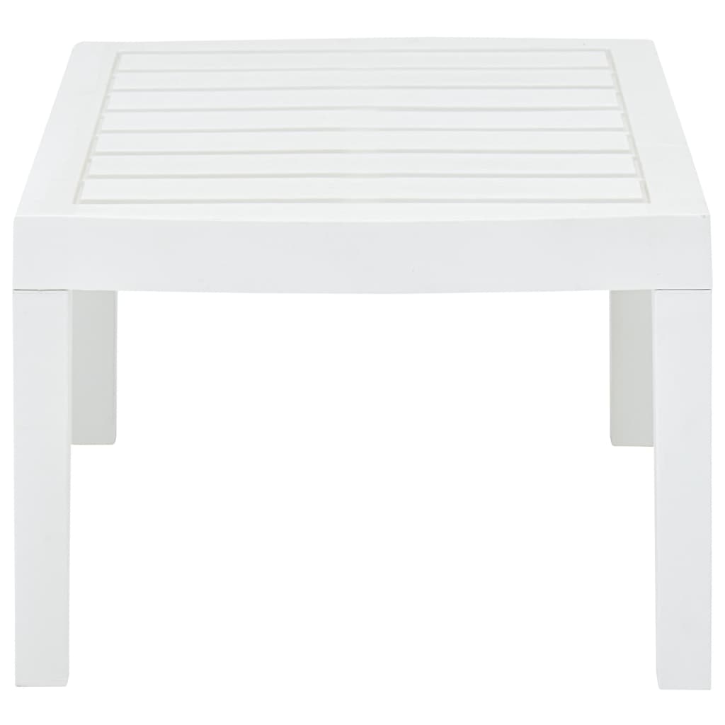 Tavolo da Giardino Bianco 78x55x38 cm in Plastica - homemem39