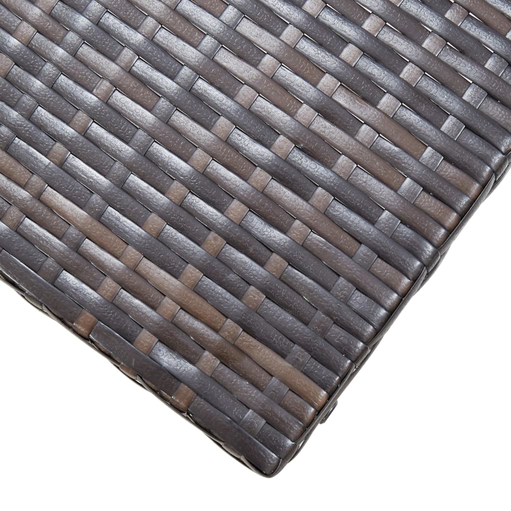 Sgabello Pieghevole in Polyrattan Marrone - homemem39