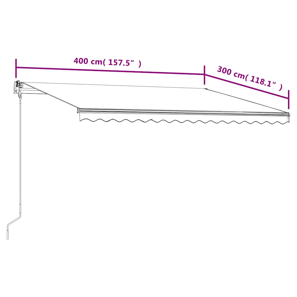 Tenda da Sole Retrattile Automatica 400x300 cm Arancione e Marrone | homemem39