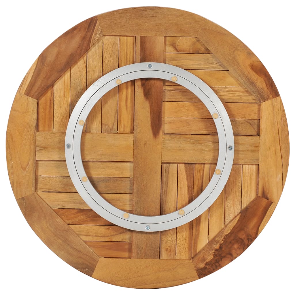 Vassoio Girevole da Tavola in Legno Massello di Teak - homemem39